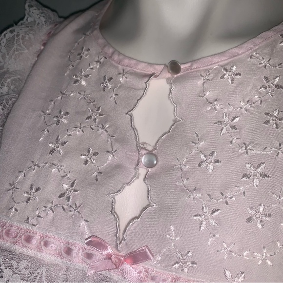 v i n t a g e :: Lace Embroidered Cottagecore Nightgown Soft Girl - Picture 4 of 13
